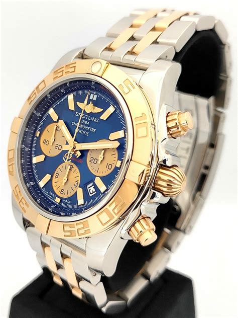 breitling chronomat 44 men's two tone bracelet watch|Breitling Chronomat 44 CB 0110 .